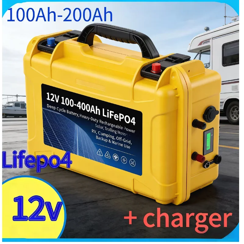 Lifepo4 12V 100Ah Bms Bluetooth - بطارية ليثيوم فوسفات الحديد 12 فولت