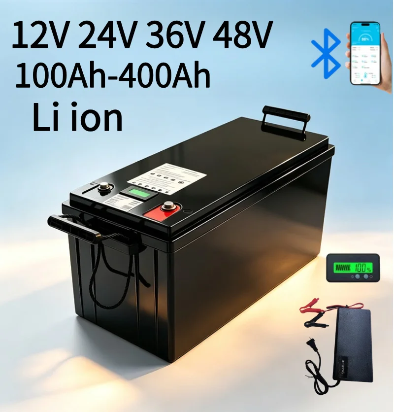 Lifepo4 12V 100Ah Bms Bluetooth - بطارية ليثيوم أيون/ليثيوم فوسفات حديد (LiFePO4)