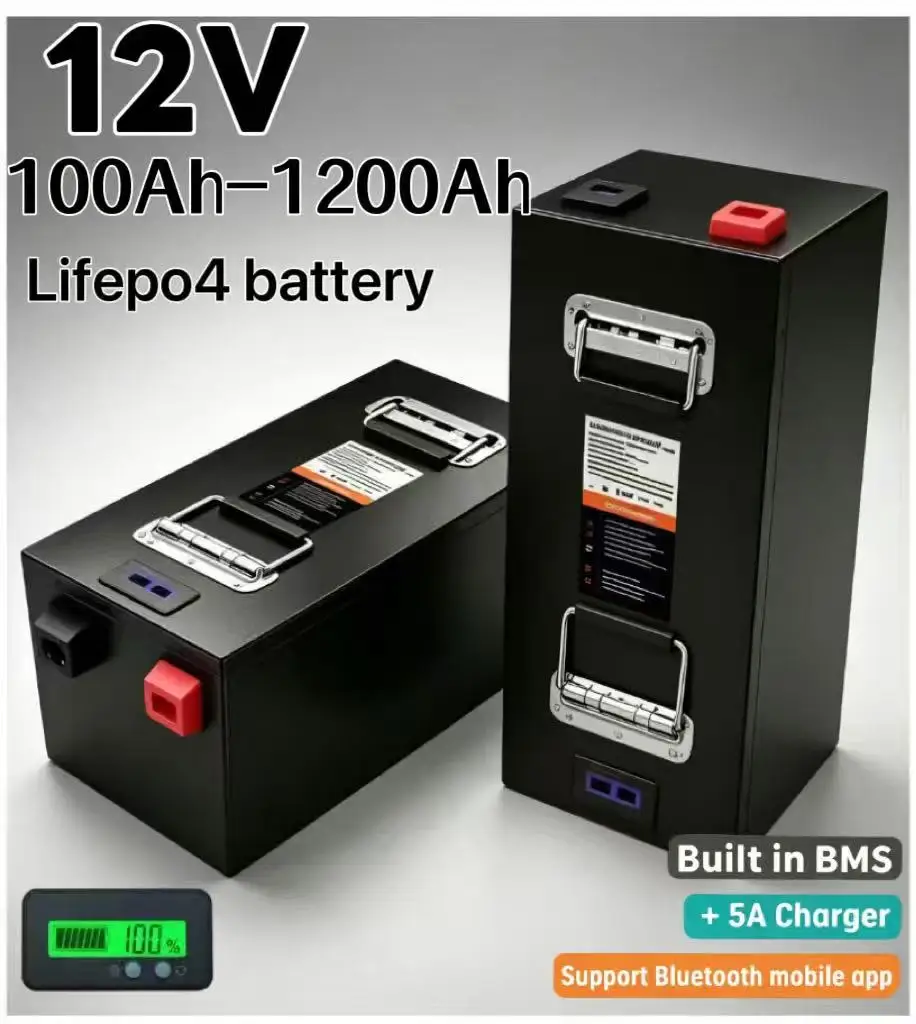 بطارية ليثيوم LiFePO4 12 فولت  - مراجعة Lifepo4 12V 100Ah Bms Bluetooth وسعره