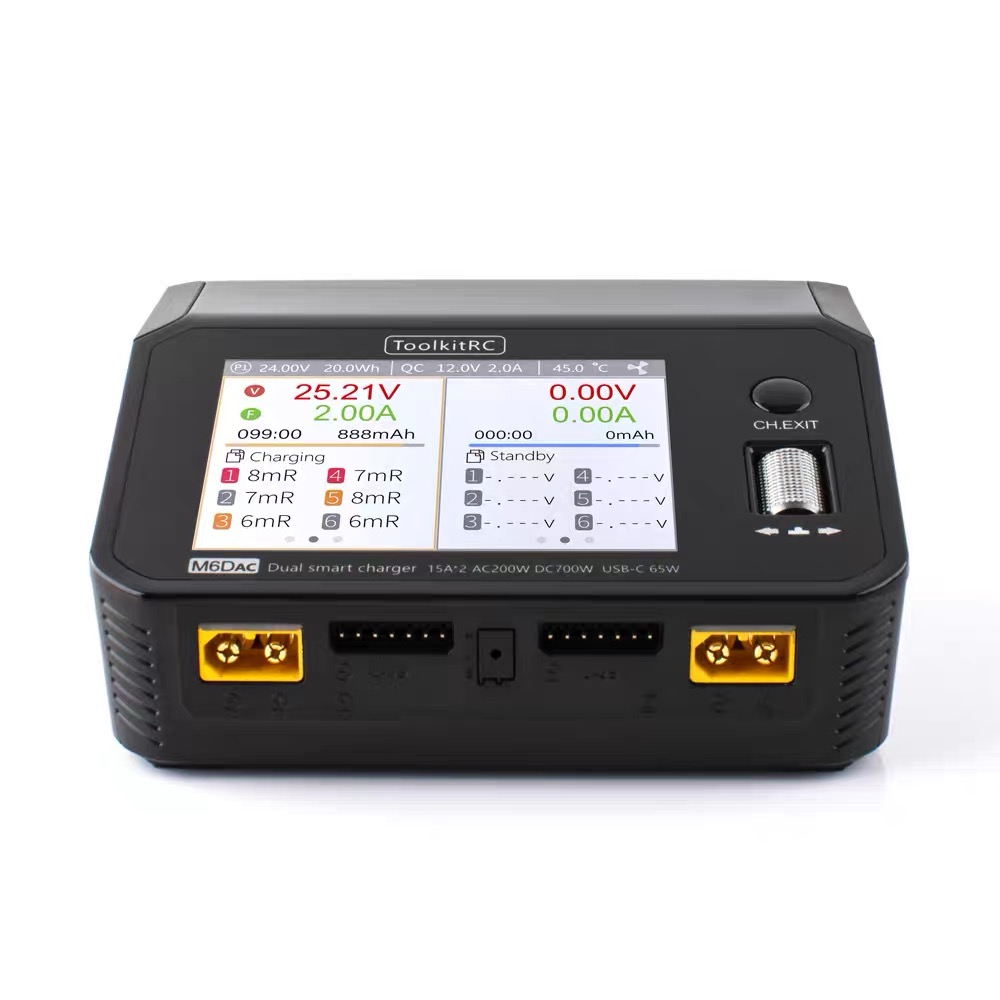 ToolkitRC M6DAC 350W X 2 USB-C - مراجعة Toolkitrc M6Dac Smart Charger وسعره