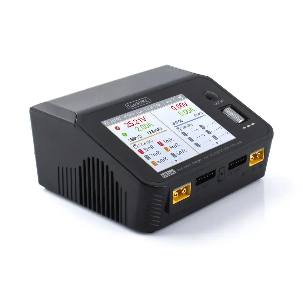 شاحن وتفريغ ذكي ثنائي القناة T - مراجعة Toolkitrc M6Dac Smart Charger وسعره