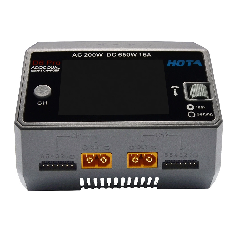 شاحن بطارية ذكي HOTA ، مفرغ لي - مراجعة Hota D6 Pro Dual Lipo Charger وسعره