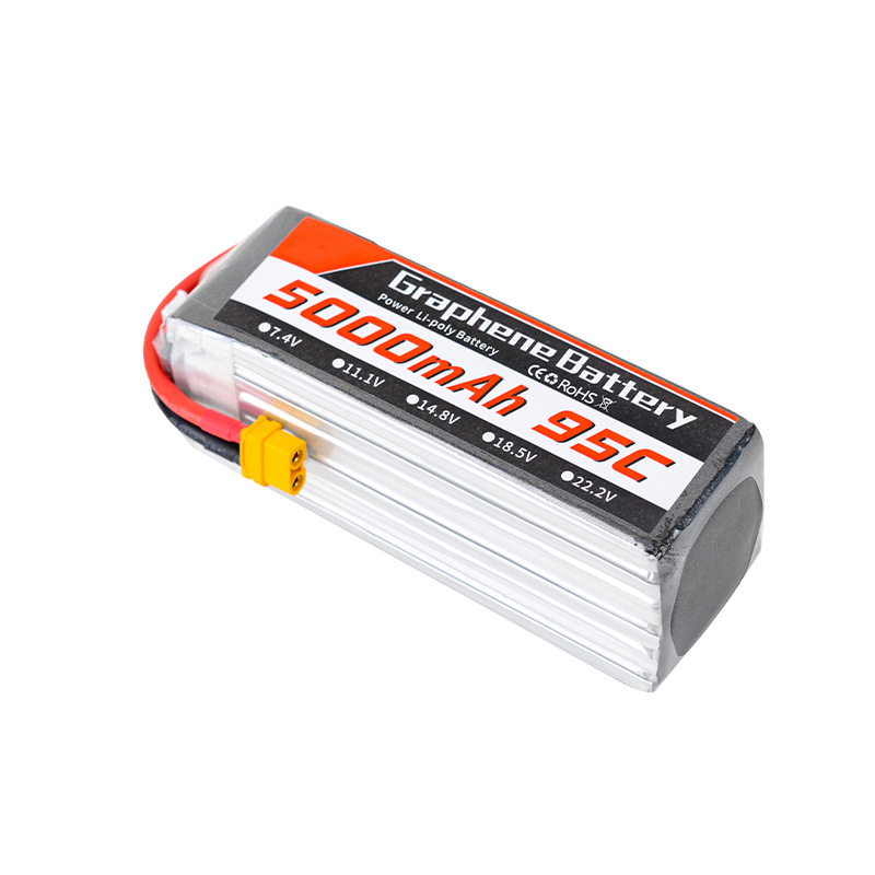 بطارية ليثيوم بوليمر 95C 22.2  - مراجعة 6S Lipo Battery 22.2V 5000Mah وسعره