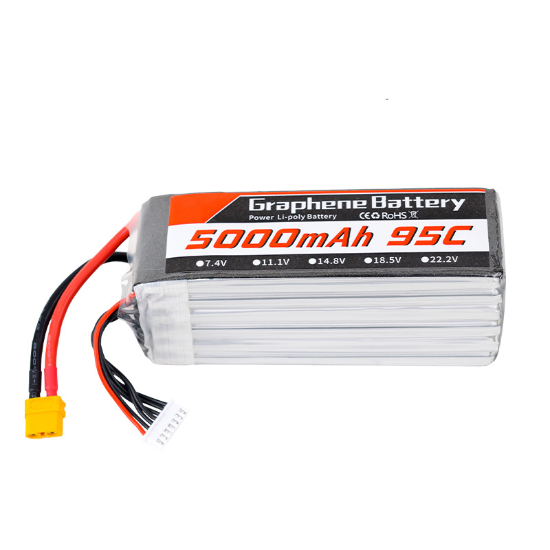 بطارية ليثيوم بوليمر 95C 22.2  - مراجعة 6S Lipo Battery 22.2V 5000Mah وسعره