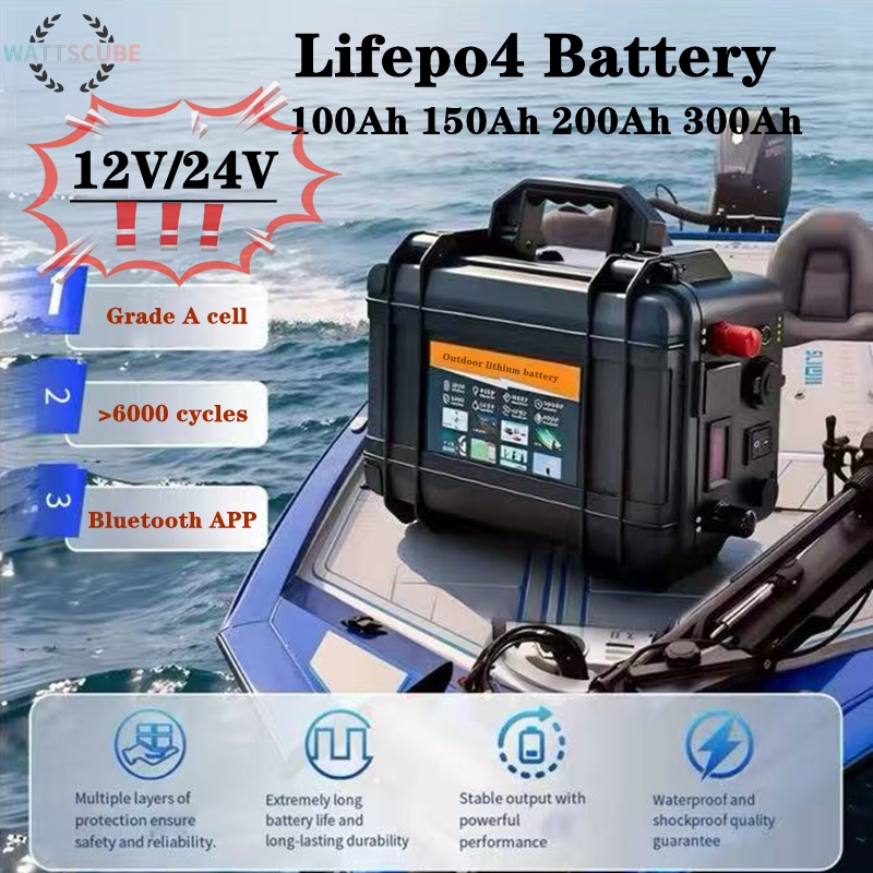 بطارية 12 فولت 24 فولت 100 أمب - مراجعة Lifepo4 12V 100Ah Bms Bluetooth وسعره