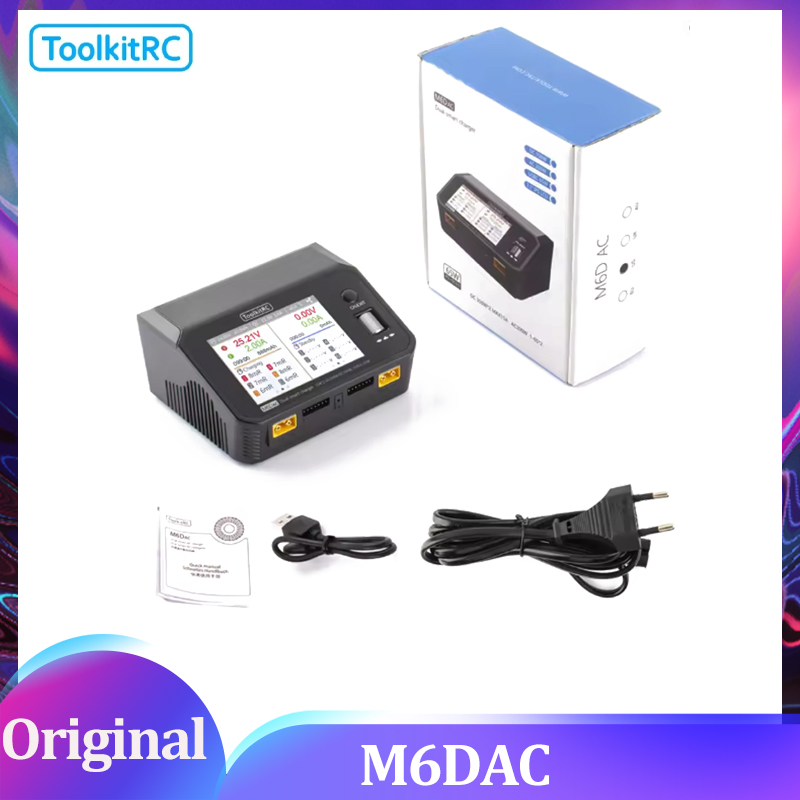 شاحن ومفرغ بطاريات ليثيوم بولي - مراجعة Toolkitrc M6Dac Smart Charger وسعره