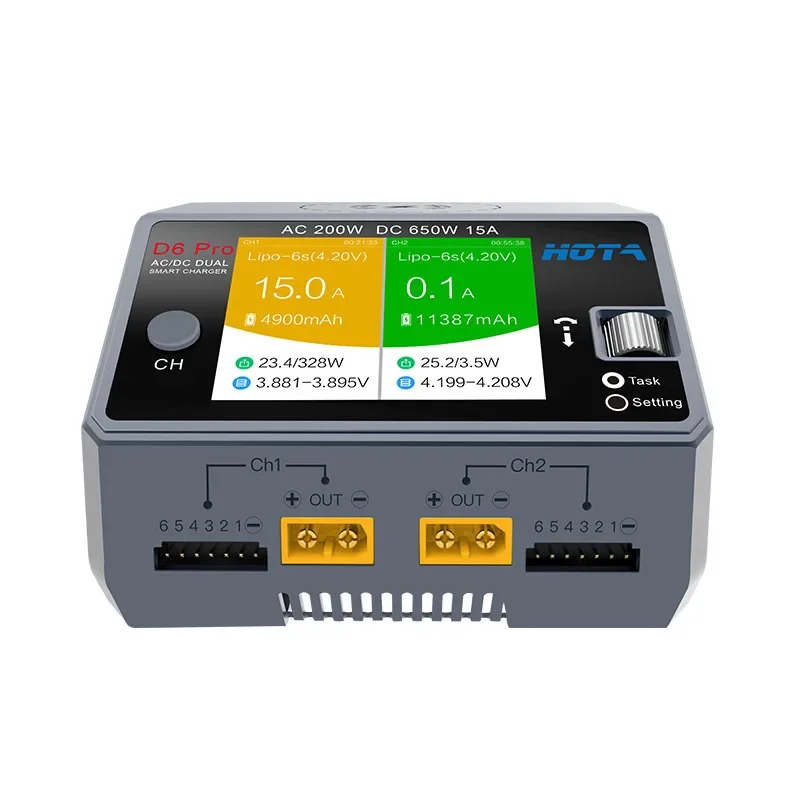 شاحن ذكي HOTA D6 Pro بقوة 650  - مراجعة Hota D6 Pro Dual Lipo Charger وسعره